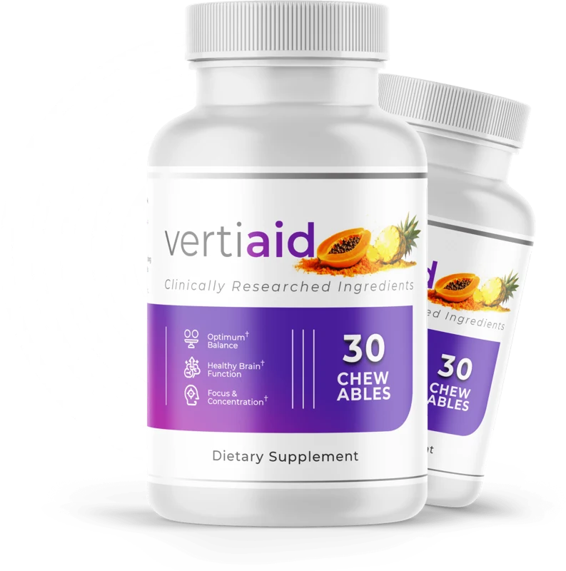 Two bottles of VertiAid chewables